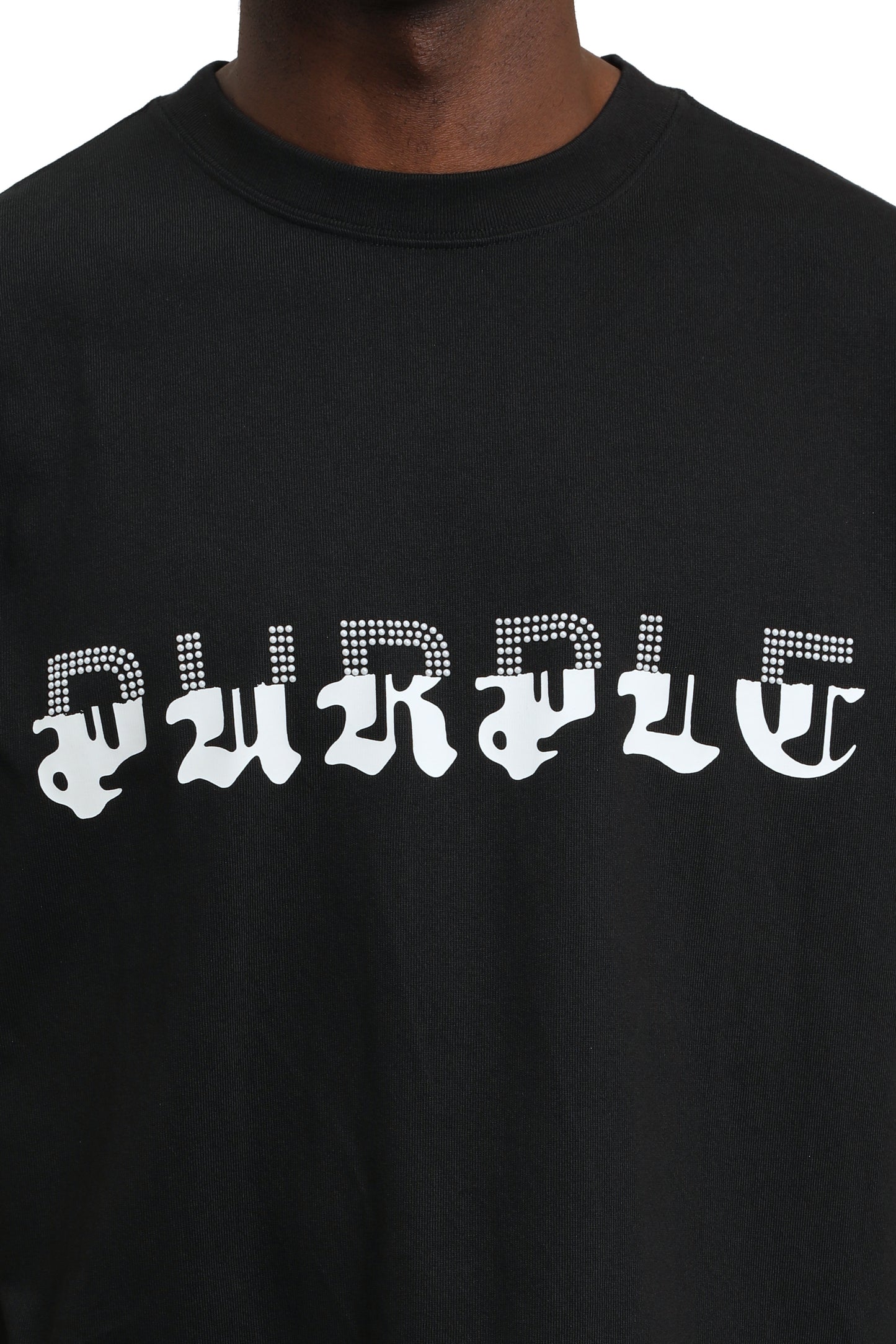 Pearl Diptych Tee in heavyweight cotton with screen print and pearl hotfix detail.