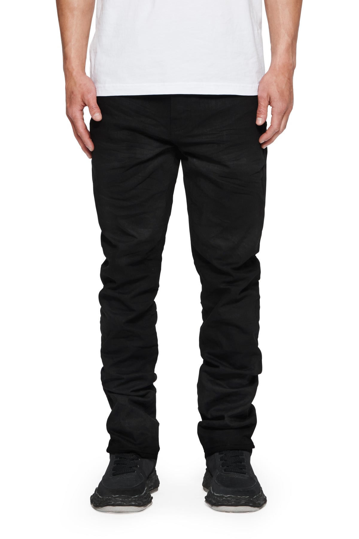 P005 3D Subdued Lacquer low rise stretch skinny denim in assorted sizes 28 to 42.