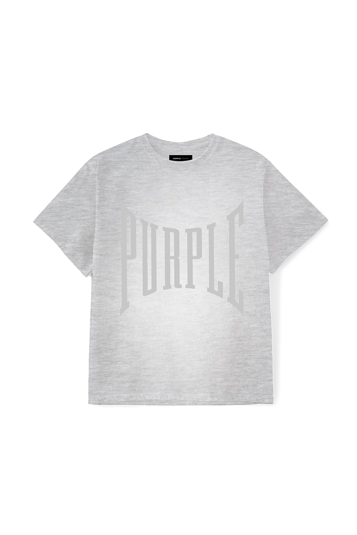 Uppercut Tee in gray with center front print, 100% cotton, regular fit, enzyme washed.