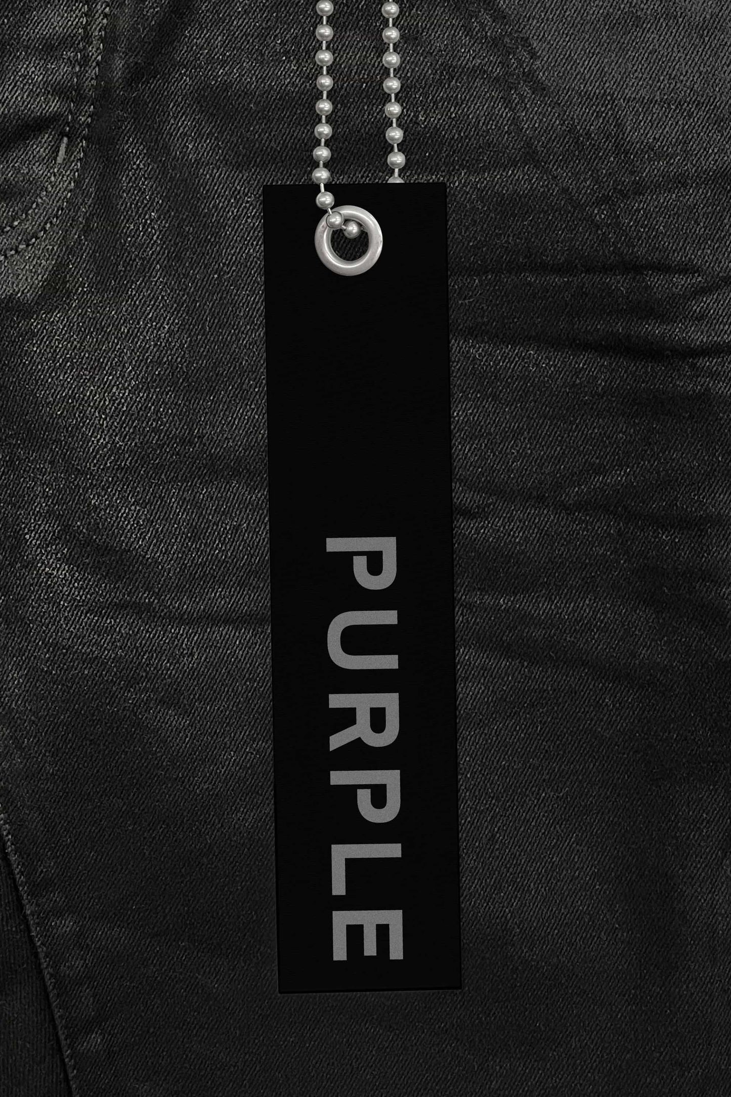 PURPLE BRAND - Men's Denim Jean - Low Rise Skinny - Style No. P001 - Black Midnight Oil - Hangtag