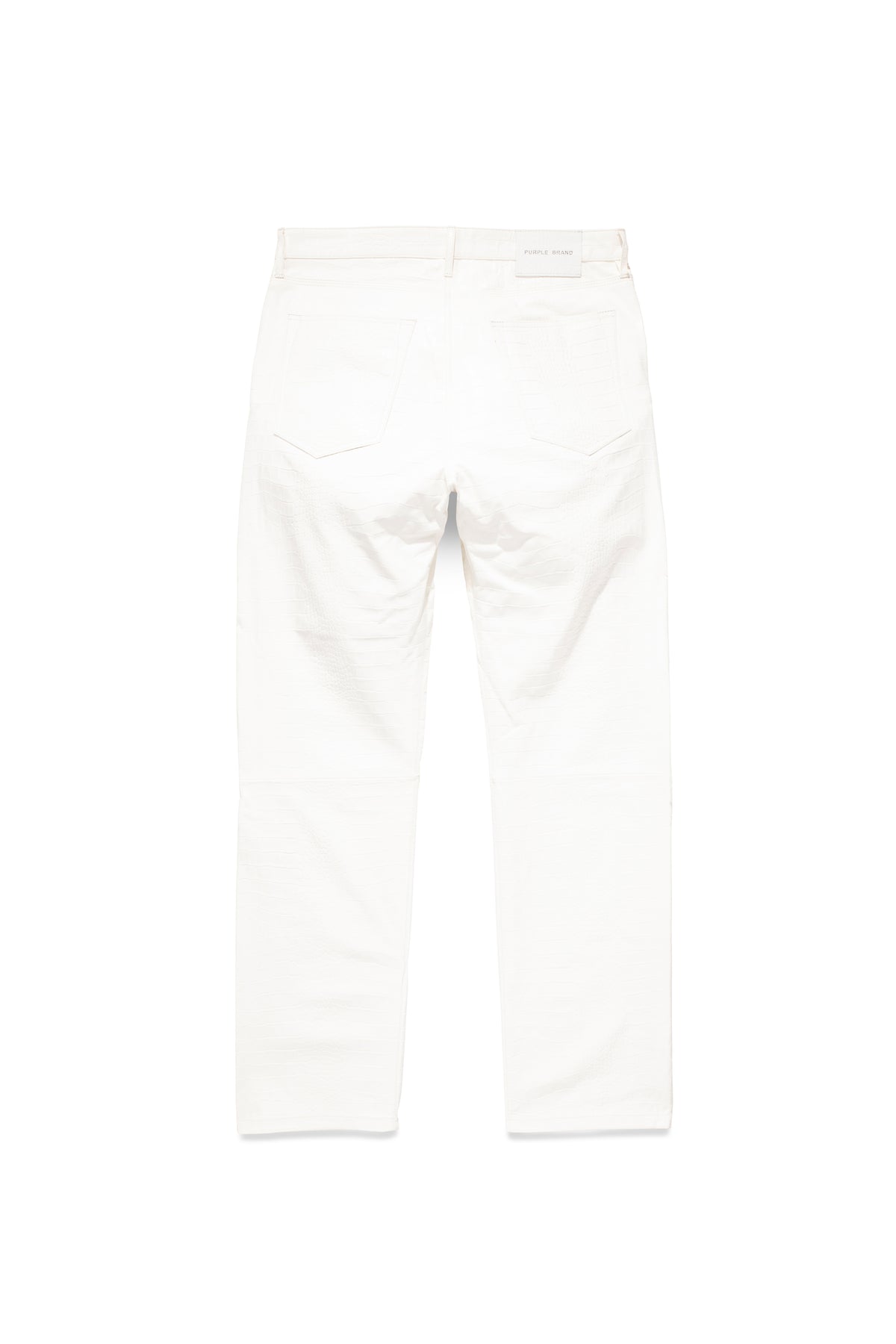 P011 Mid Rise Straight Leg Pant in Leather Brilliant White with reinforced belt loops