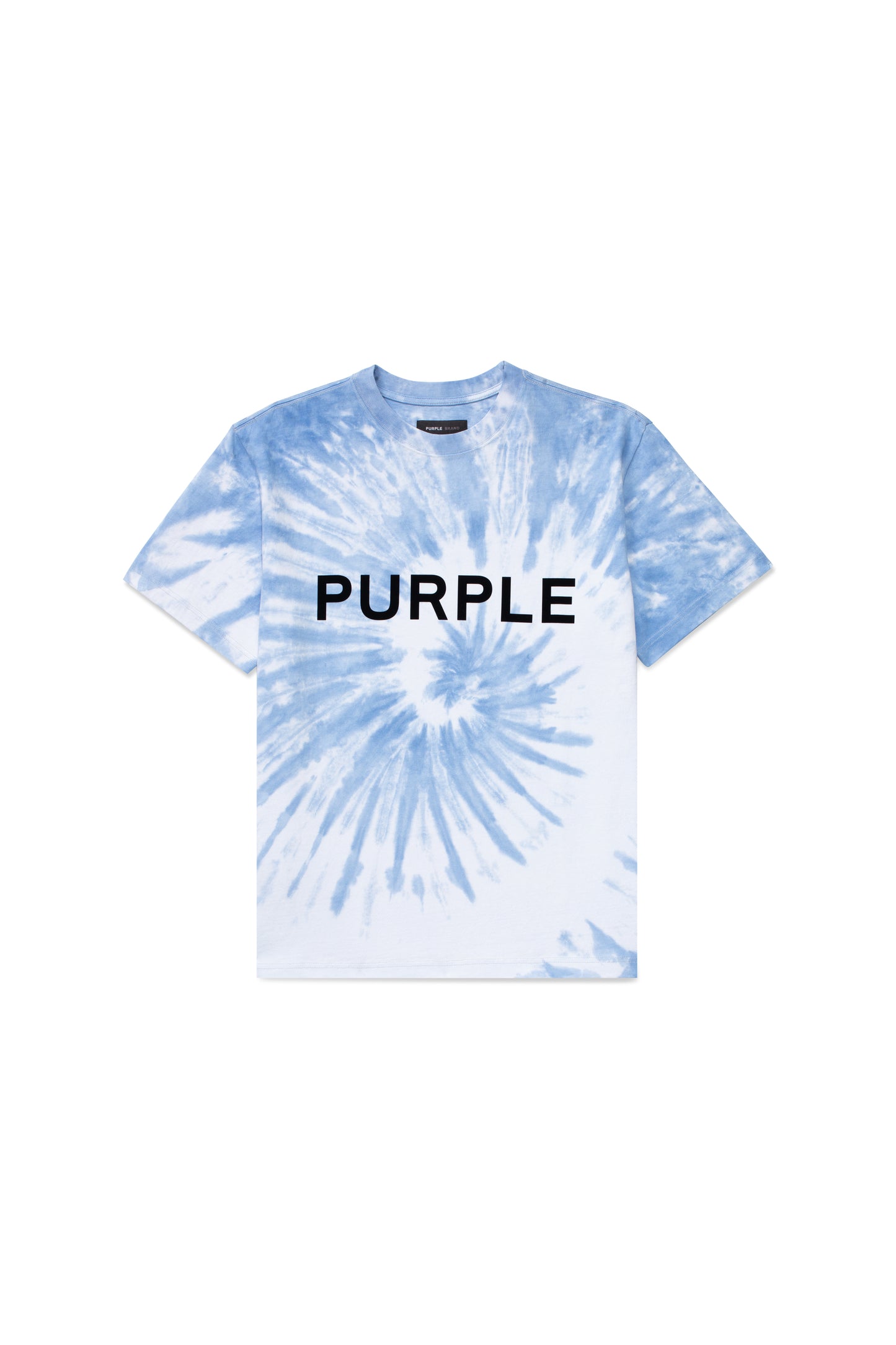 Core Tie Dyed Placid Blue T-Shirt, short-sleeved, relaxed fit, 100% cotton, crewneck.