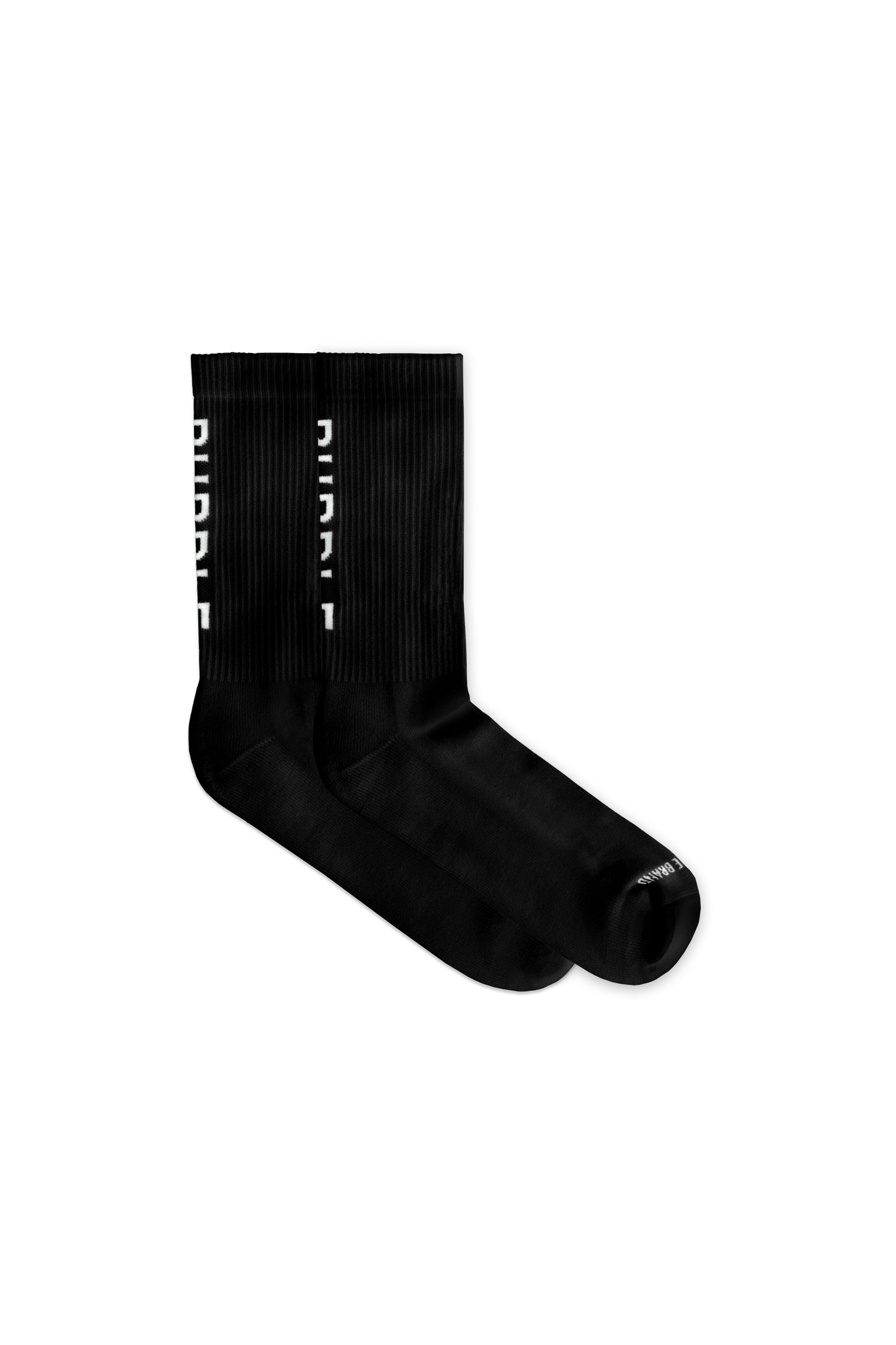 P910 SOCK - Black lightweight cotton socks with logo, O/S size.