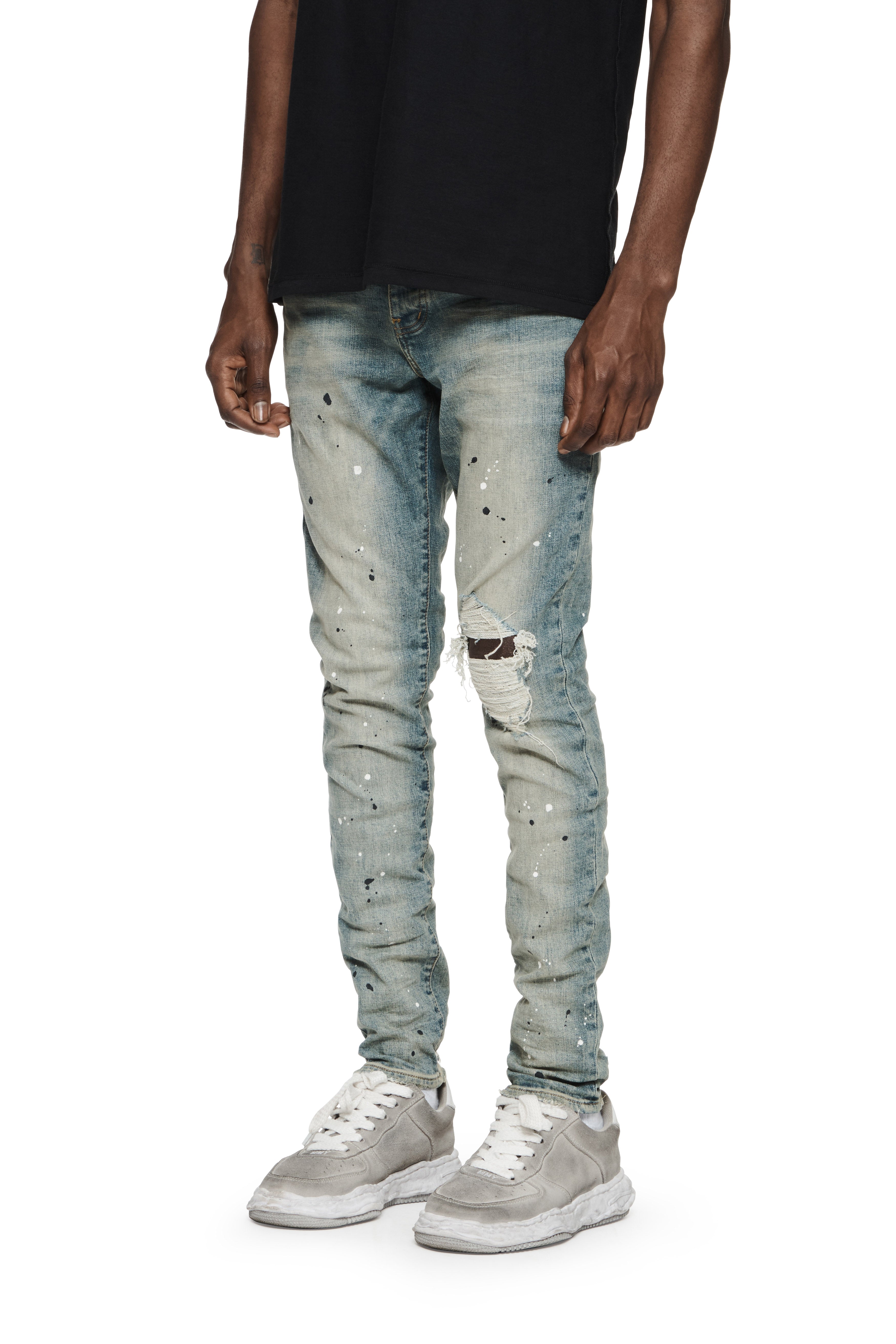 Slim jean Purple brand Black size 38 US in Cotton - 40792163