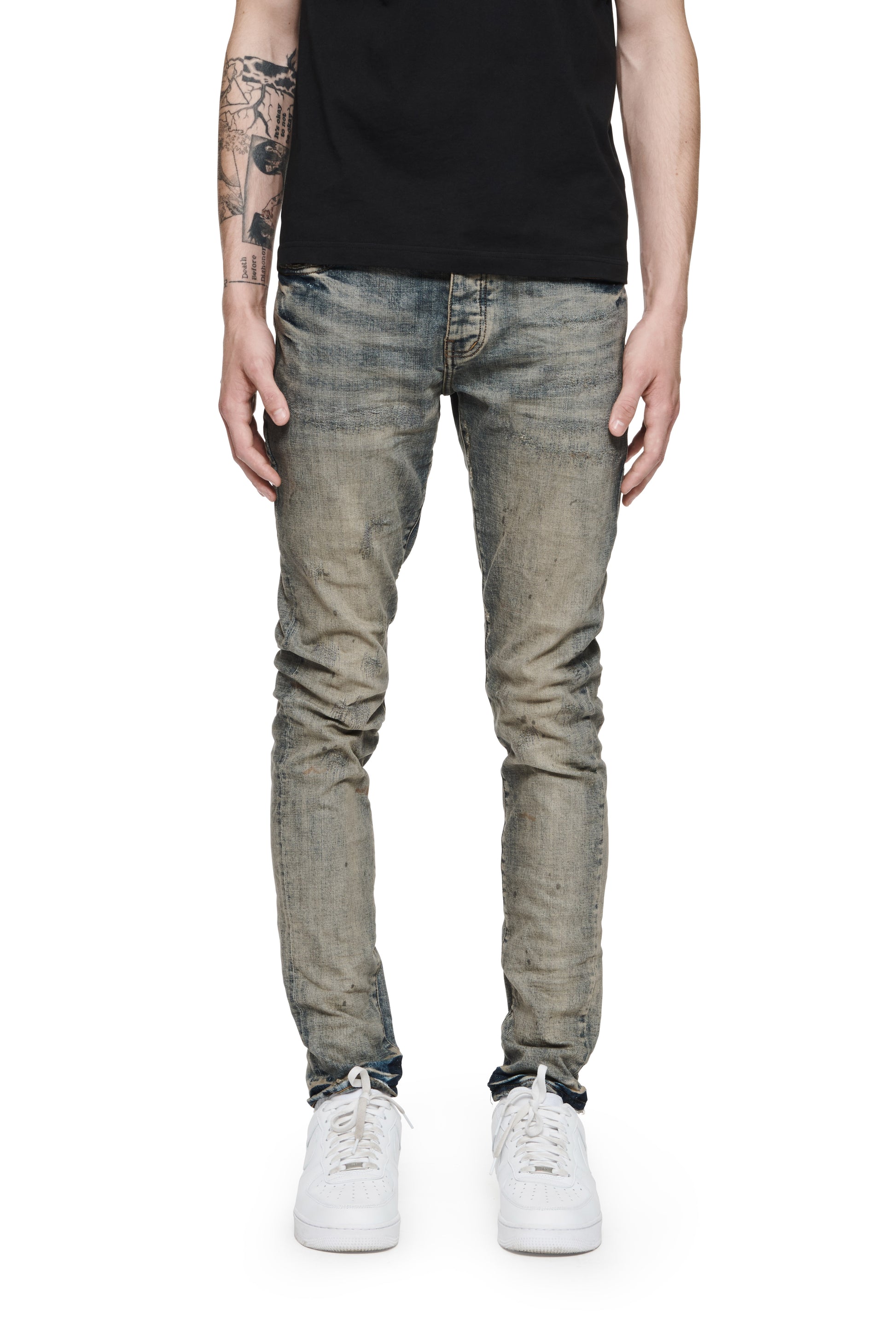 Straight leg jeans Purple Brand - All-over glitter jeans - P001CBPD322