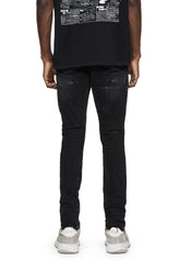 P001 Black Wash Metallic Silver