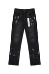 P011 Knee Slit Paint Splatters