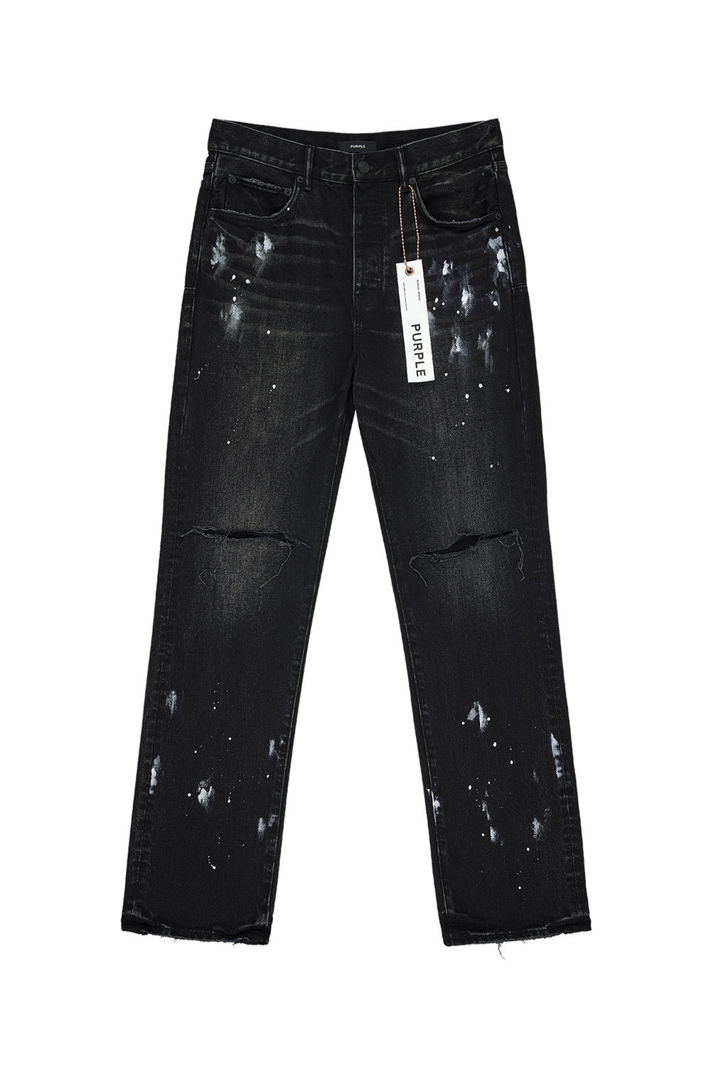 P011 Knee Slit Paint Splatters