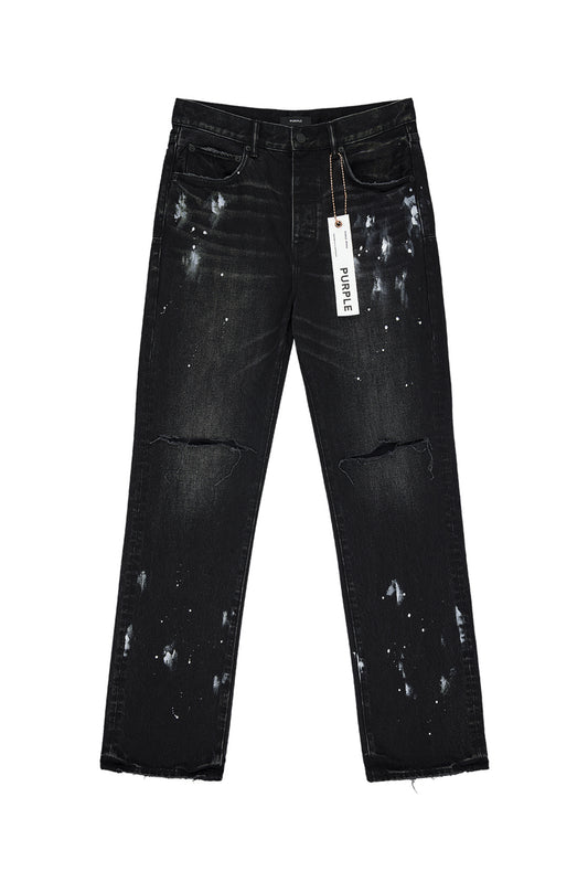 P011 Knee Slit Paint Splatters