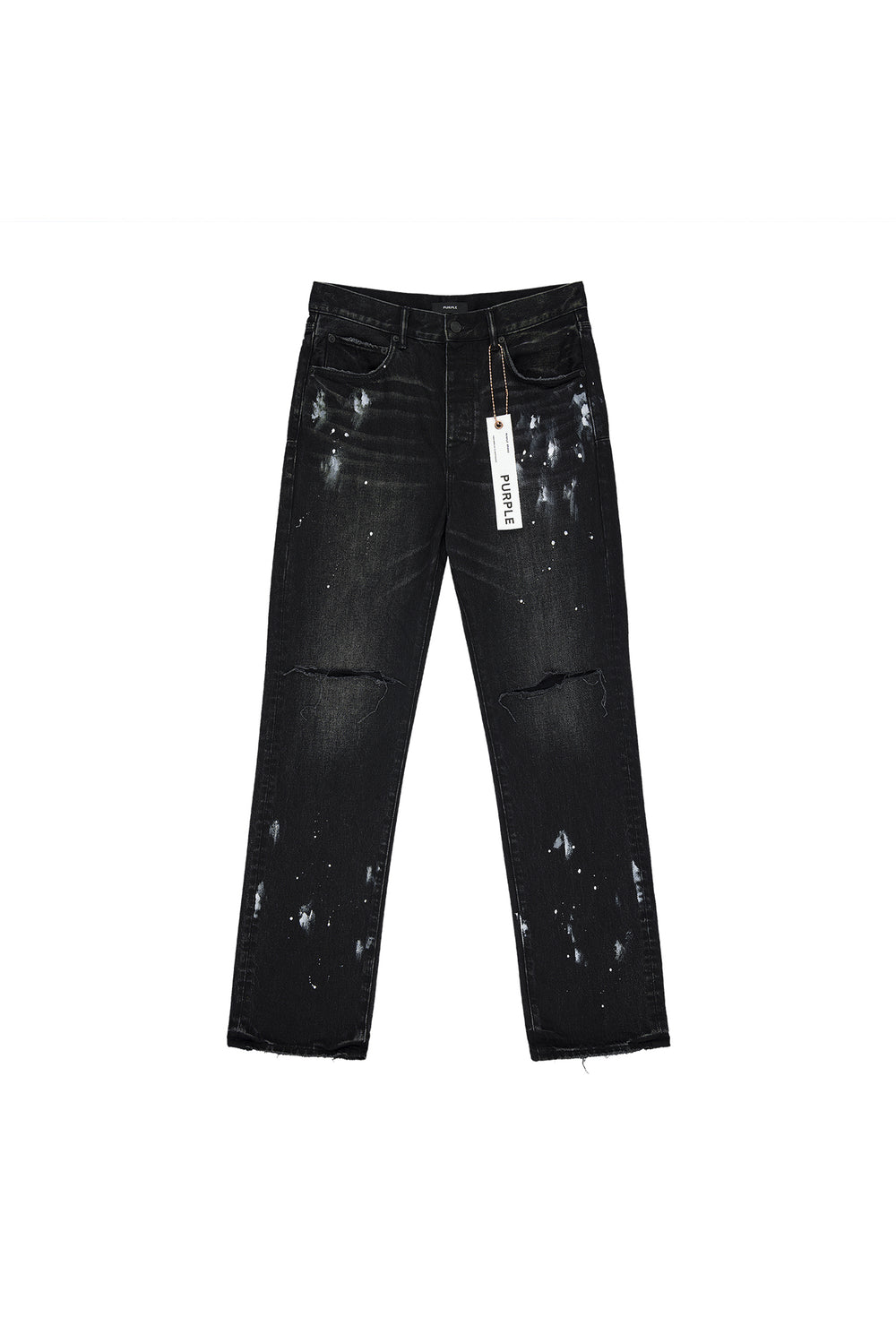 P011 Knee Slit Paint Splatters