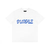 Taped Wordmark Tee in white, 100% cotton, regular fit, digital print, sizes XS to 3XL.