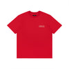 Slab Outline Tee in red, 100% cotton, regular fit with raised matte silicone detailing.