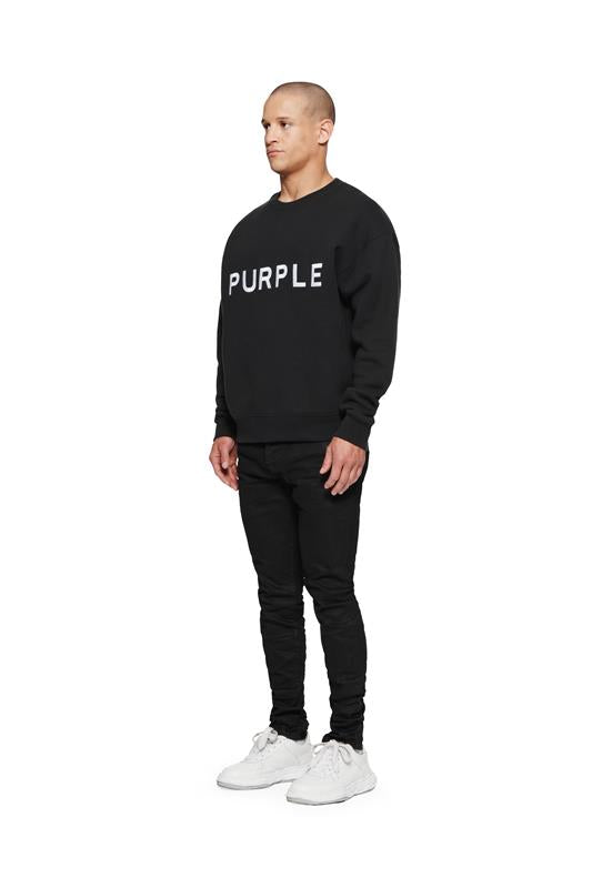 Black New Purple brand Men's hole personality fashion jeans SZ 29
