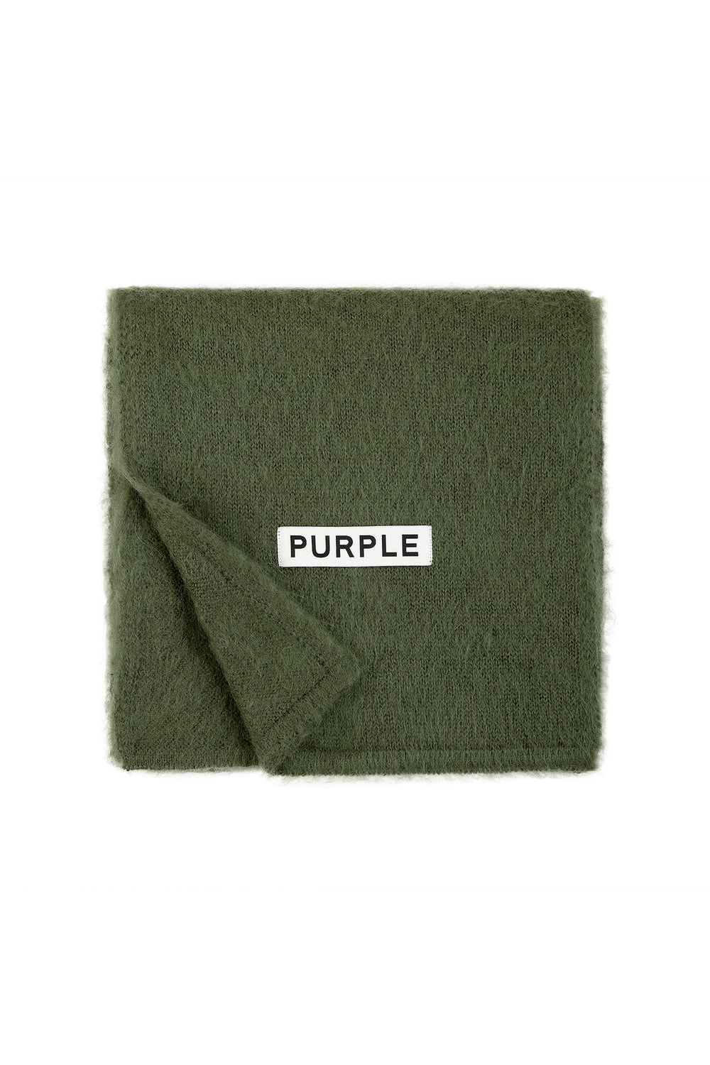 Mohair Knit Purple Brand Scarf