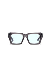 Skye oversized square sunglasses with light blue tinted TRX lenses and acetate frame.