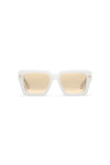 V001 Skye oversized square sunglasses with light brown tinted lenses and 100% acetate frame.