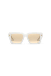 V001 Skye oversized square sunglasses with light brown tinted lenses and 100% acetate frame.