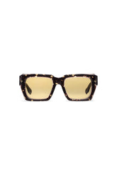 V001 Skye oversized square sunglasses with warm yellow tinted TRX lenses and acetate frame.