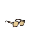 V001 Skye oversized square sunglasses with warm yellow tinted TRX lenses and acetate frame.