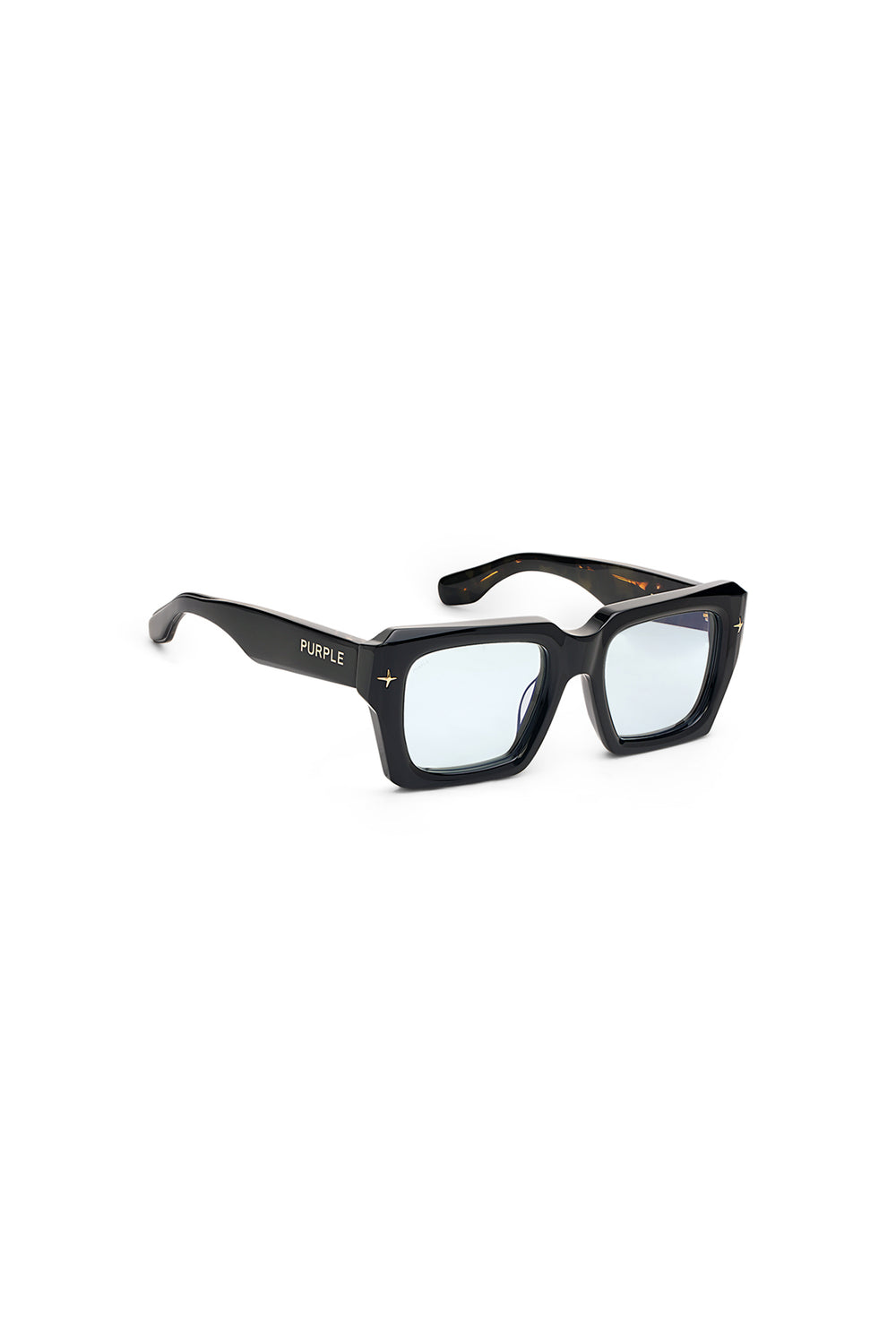 Skye oversized square sunglasses with blue tinted TRX lenses and acetate frame.