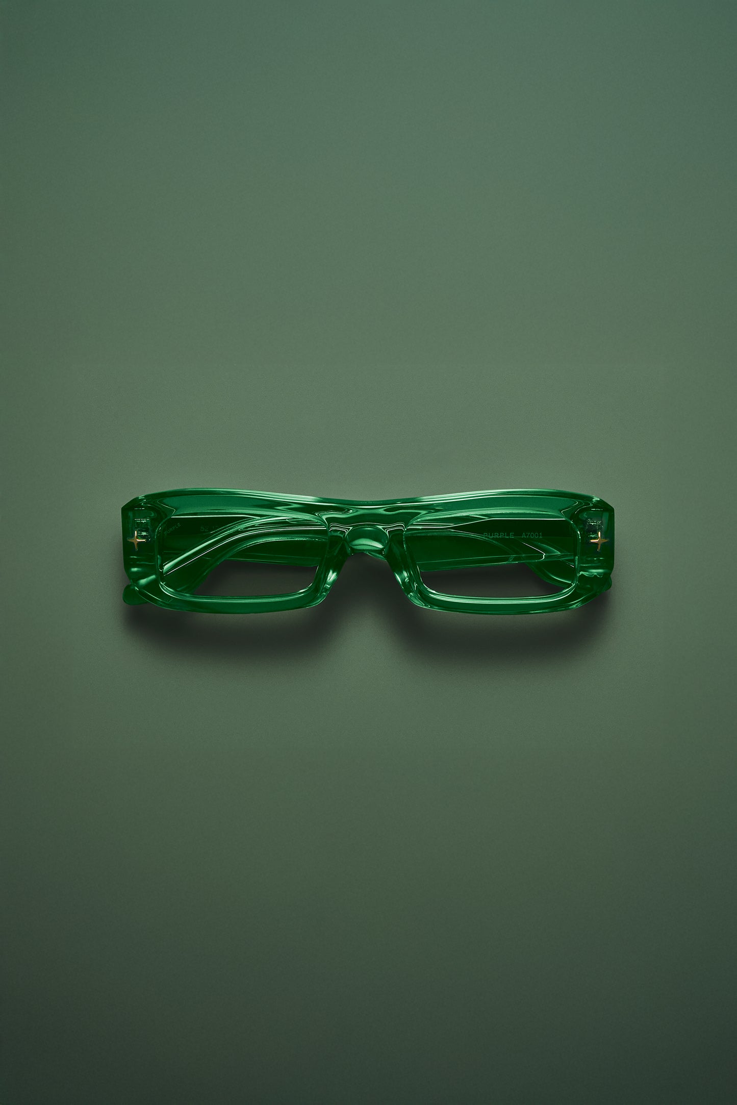 V002 Mercer rectangular sunglasses with semi-transparent acetate frame and light silver tinted lenses