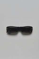 Mercer rectangular sunglasses with smoke gray tinted TRX lenses and acetate frame.