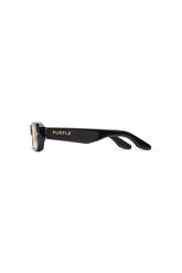 V002 Mercer sunglasses with rectangular acetate frame and warm yellow tinted TRX lenses