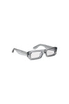 V002 Mercer sunglasses with semi-transparent acetate frame and light silver tinted lenses.