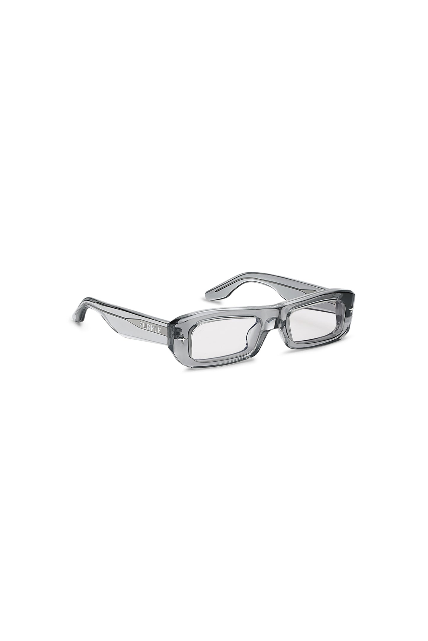 V002 Mercer sunglasses with semi-transparent acetate frame and light silver tinted lenses.