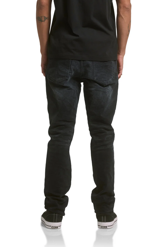 P005 MID RISE STRAIGHT LEG JEAN - Faded Black Aged