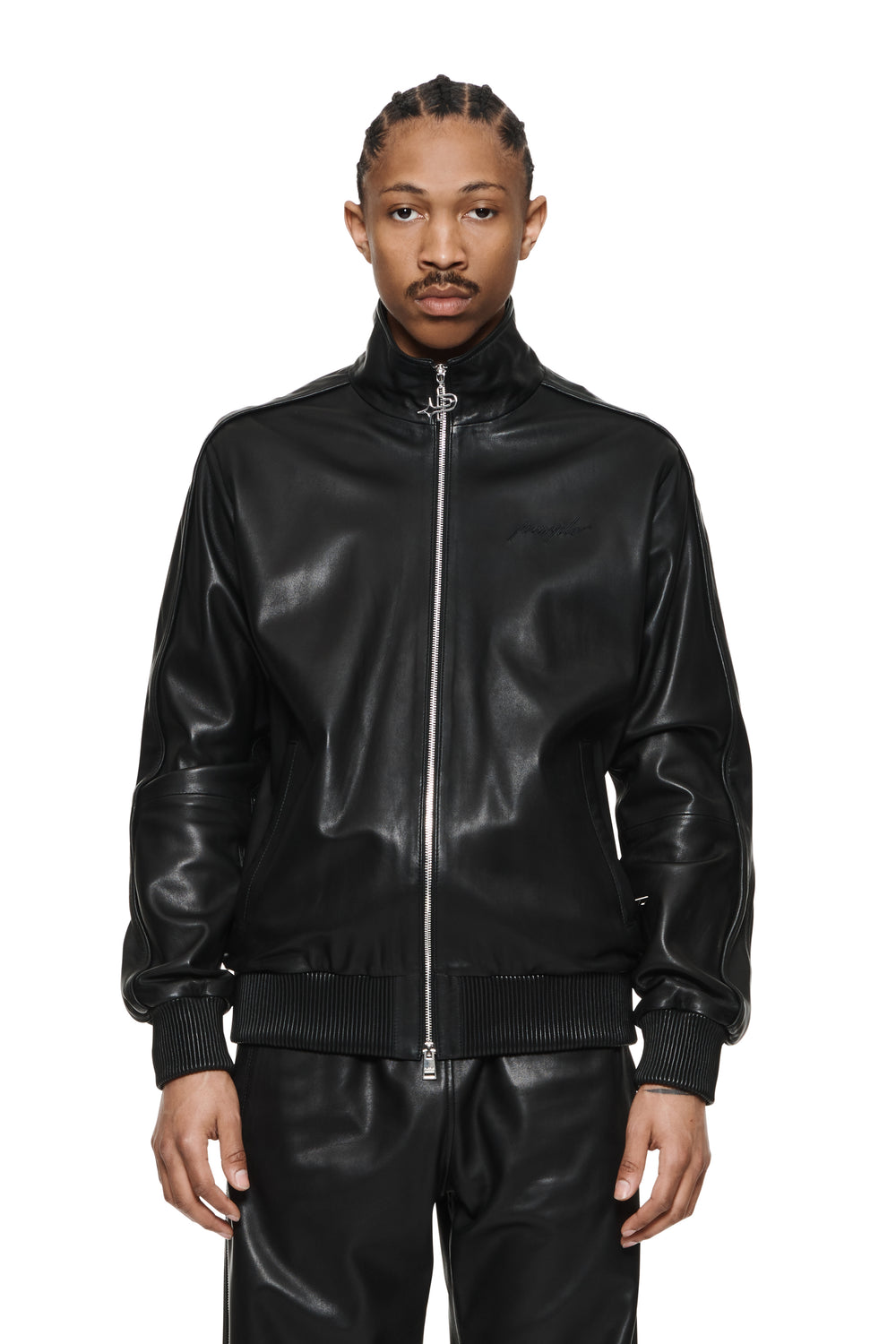 Leather Track Jacket