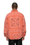 PADDED QUILT LINED BANDANA SHIRT - Red