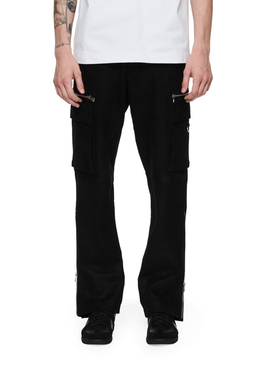 Suede Zip Cargo Pant