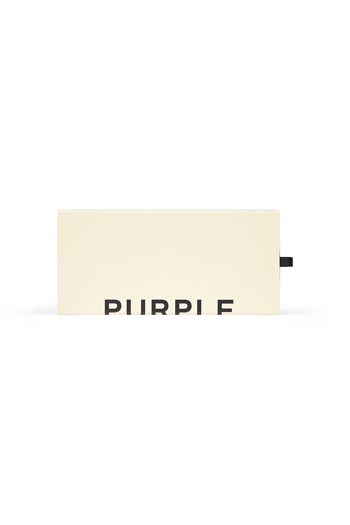 A cream-colored rectangular pouch or case with the brand name 'PURPLE' printed in black sans-serif letters on the front, set against a plain white background.