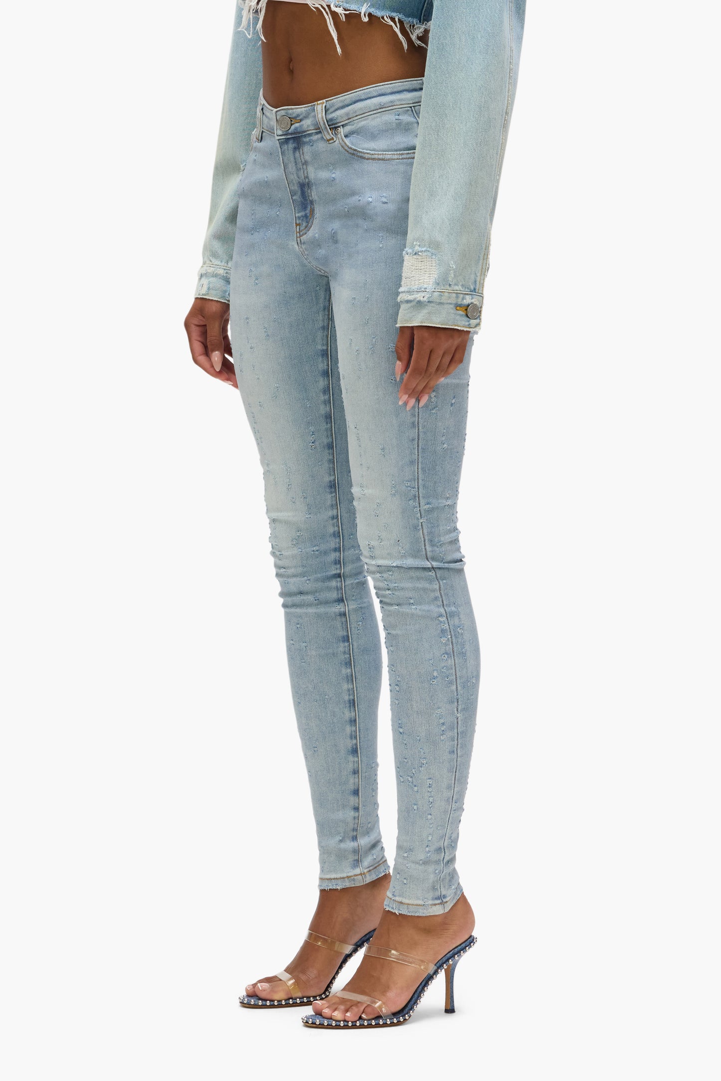 Skinny Mid Rise Coated