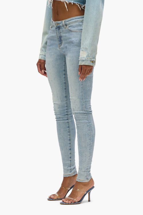 Skinny Mid Rise Coated