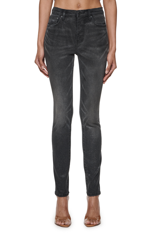 Skinny Mid Rise Glitter