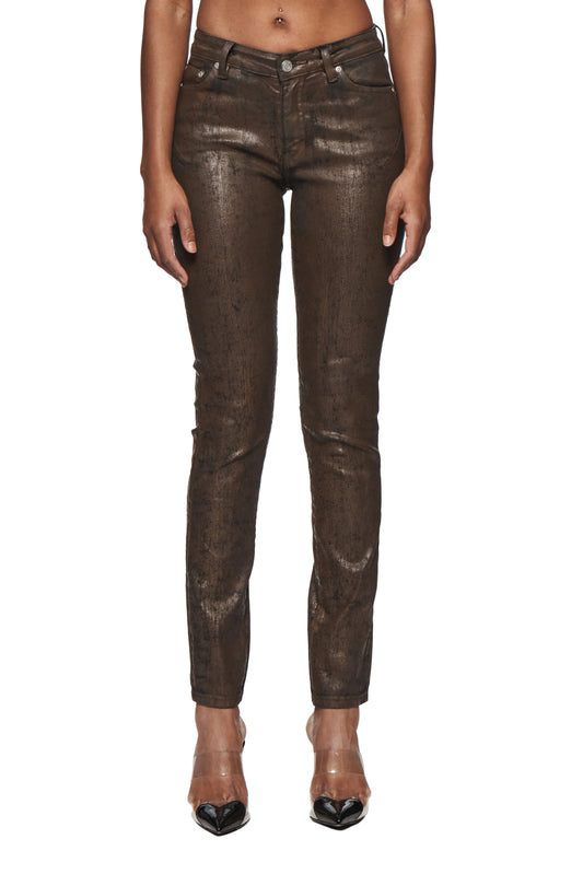 Skinny Mid Rise Glitter