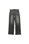 Slim Straight Cut Out Denim with cut out detail on back legs and 5 pocket style.