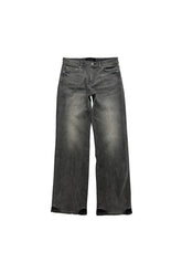 Slim Straight Cut Out Denim with cut out detail on back legs and 5 pocket style.