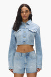 Logo Bling Crop Jacket