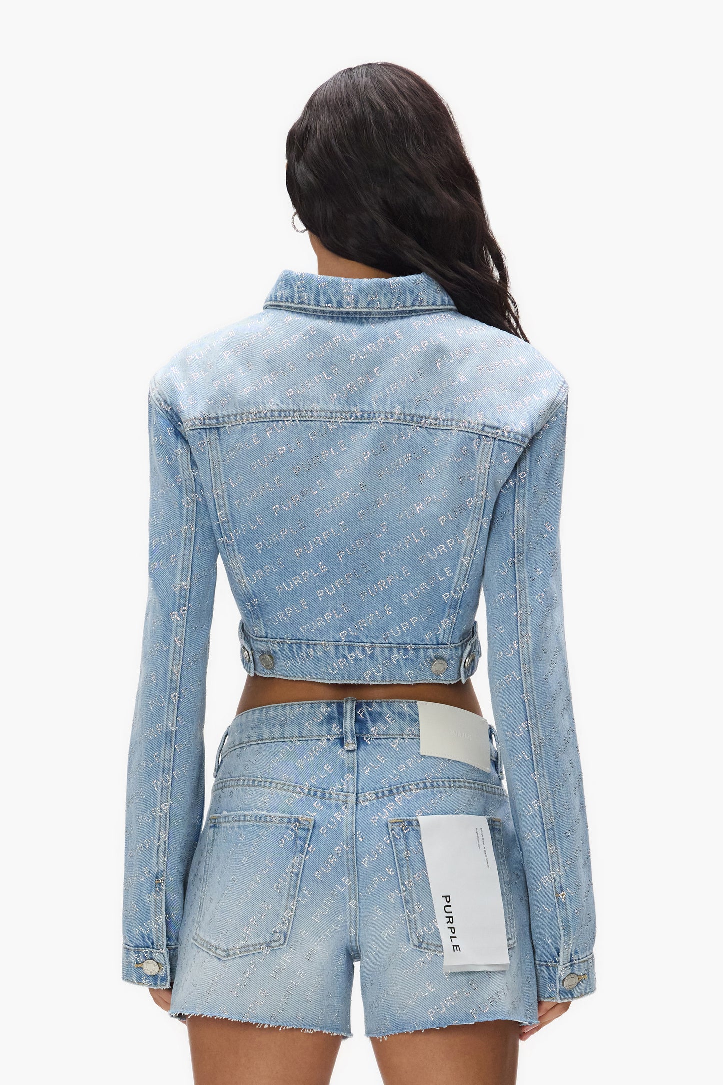 Logo Bling Crop Jacket