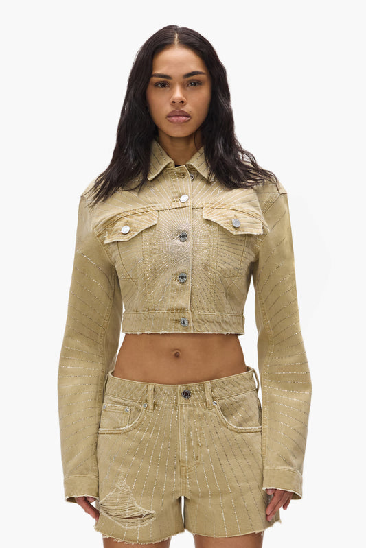 Radial Bling Crop Jacket