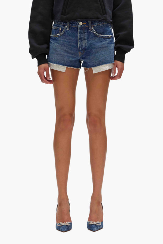 Rhinestone Denim Shorts