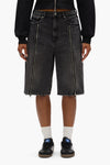 Zip Denim Short
