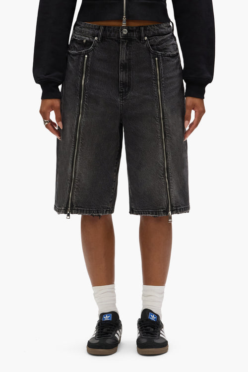 Zip Denim Short