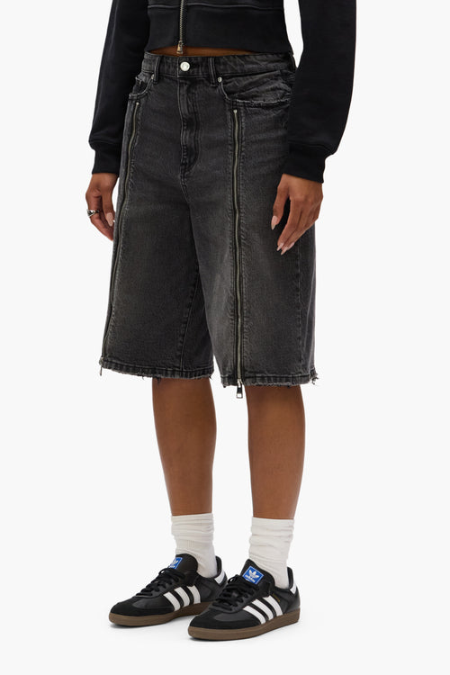 Zip Denim Short