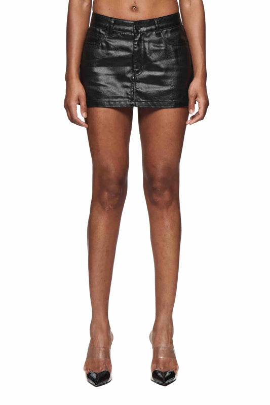 Faux Leather Mini Skirt