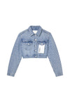 Logo Bling Crop Jacket
