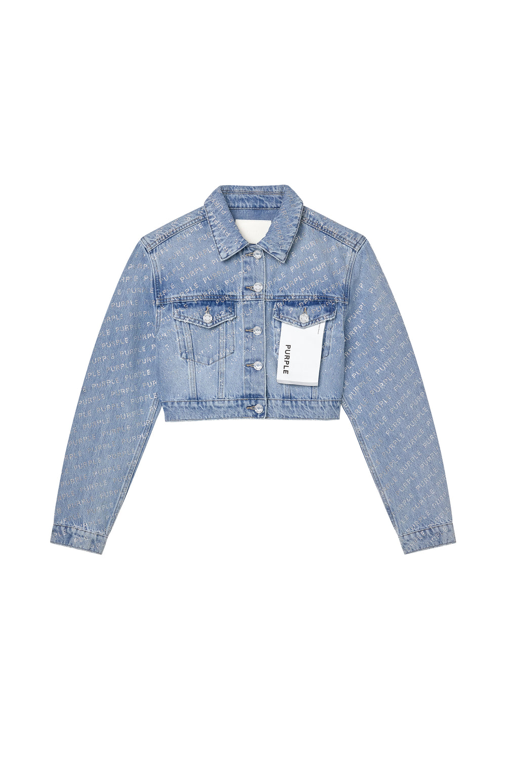 Logo Bling Crop Jacket